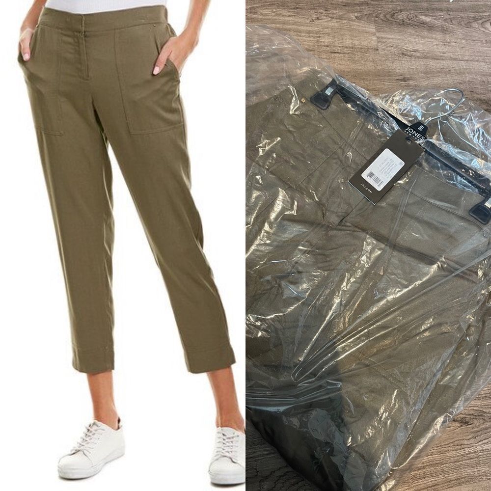Jones New York Womens Army Green Pant . NEW.